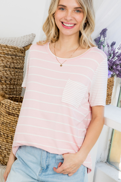 Picture of STRIPE SOLID MIXED TOP